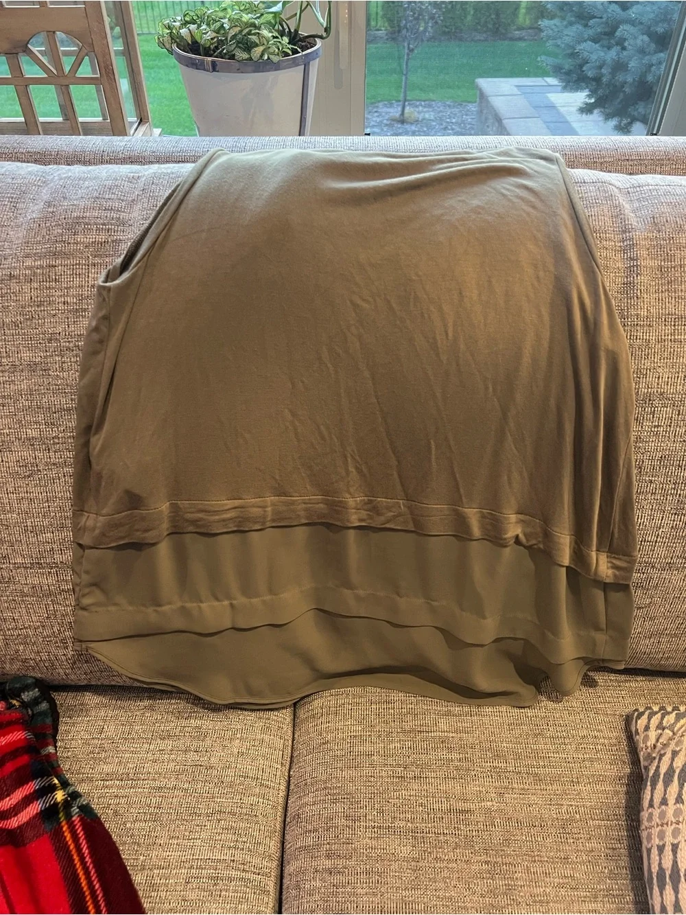 Olive Green Layered Women's Sleeveless Top Michael Kors size L